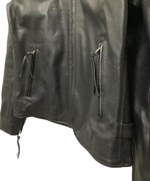 Liugoo Leathers（リューグーレザーズ）Liugoo Leathers (リューグーレザーズ) ライダースジャケット ブラック サイズ:Lの古着・服飾アイテム