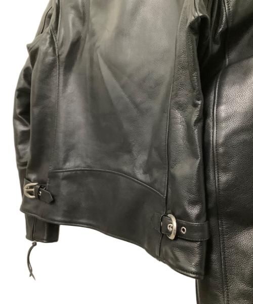 Liugoo Leathers（リューグーレザーズ）Liugoo Leathers (リューグーレザーズ) ライダースジャケット ブラック サイズ:Lの古着・服飾アイテム