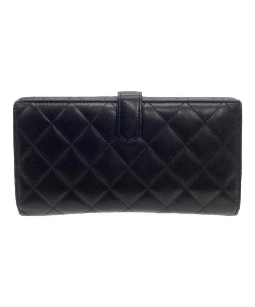 CHANEL（シャネル）CHANEL (シャネル) 長財布　カンボン ブラック×ピンクの古着・服飾アイテム
