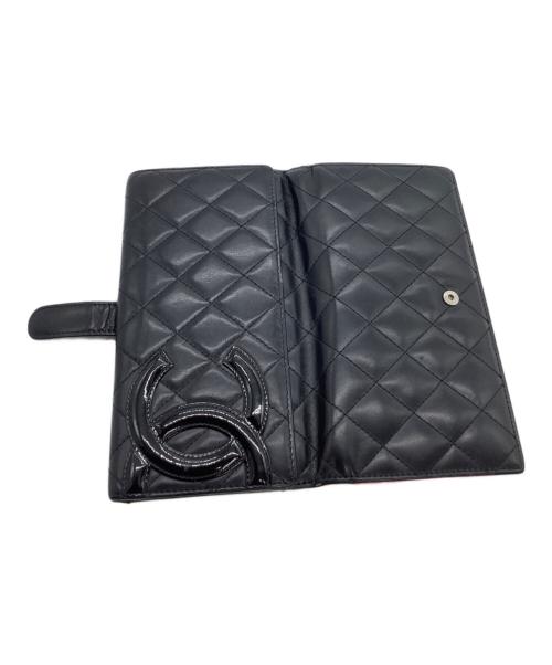 CHANEL（シャネル）CHANEL (シャネル) 長財布　カンボン ブラック×ピンクの古着・服飾アイテム