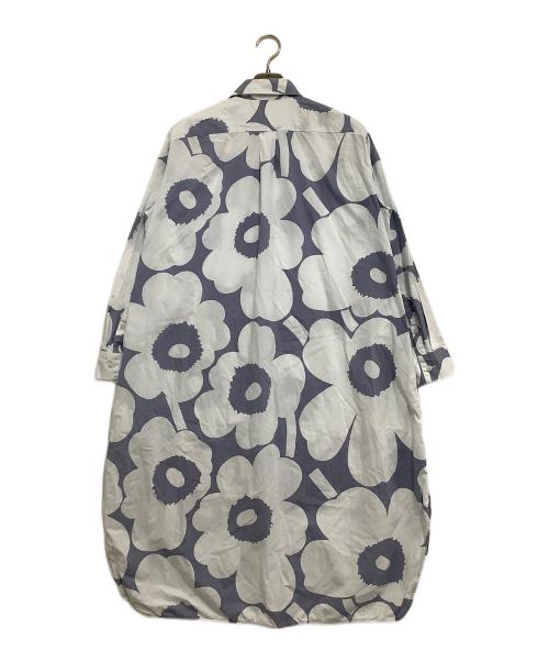 marimekko（マリメッコ）marimekko (マリメッコ) 長袖ワンピース ネイビー×グレー サイズ:38の古着・服飾アイテム