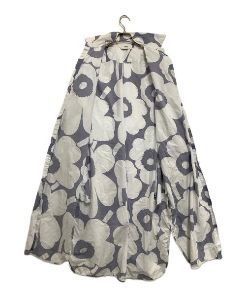marimekko（マリメッコ）marimekko (マリメッコ) 長袖ワンピース ネイビー×グレー サイズ:38の古着・服飾アイテム