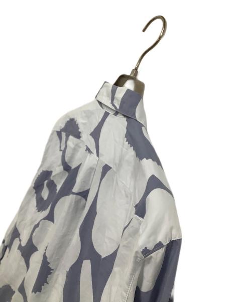 marimekko（マリメッコ）marimekko (マリメッコ) 長袖ワンピース ネイビー×グレー サイズ:38の古着・服飾アイテム