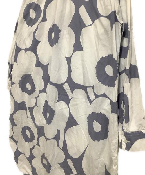 marimekko（マリメッコ）marimekko (マリメッコ) 長袖ワンピース ネイビー×グレー サイズ:38の古着・服飾アイテム