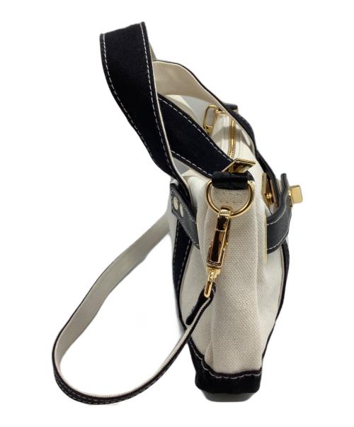 SITA PARANTICA（シータパランティカ）SITA PARANTICA (シータパランティカ) 2WAYバッグ TOTE POUCH 2way ベージュ×ブラックの古着・服飾アイテム