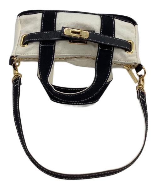 SITA PARANTICA（シータパランティカ）SITA PARANTICA (シータパランティカ) 2WAYバッグ TOTE POUCH 2way ベージュ×ブラックの古着・服飾アイテム