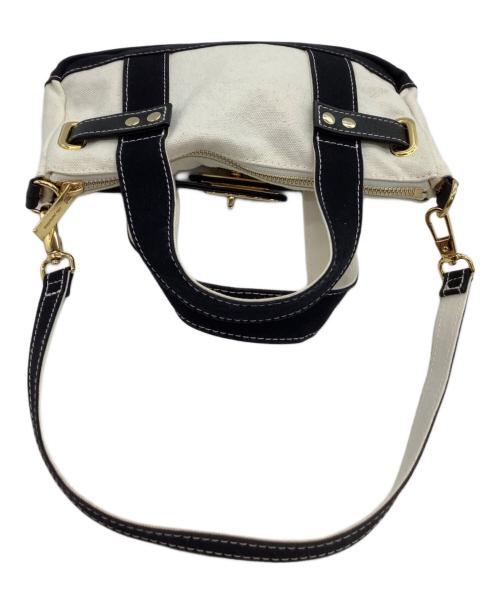 SITA PARANTICA（シータパランティカ）SITA PARANTICA (シータパランティカ) 2WAYバッグ TOTE POUCH 2way ベージュ×ブラックの古着・服飾アイテム