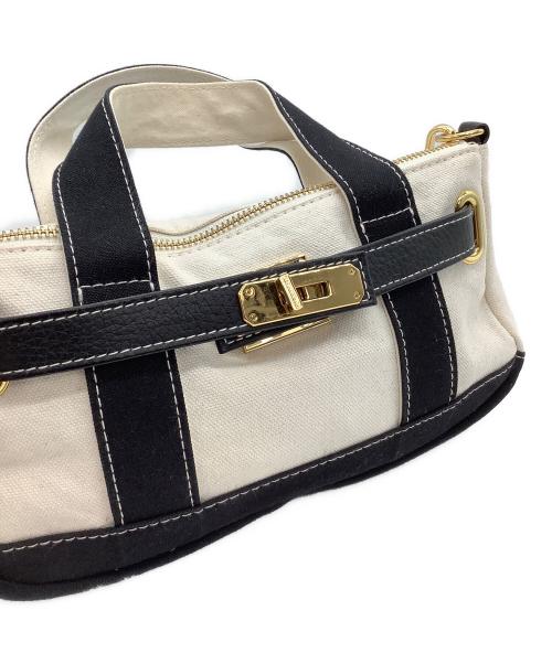 SITA PARANTICA（シータパランティカ）SITA PARANTICA (シータパランティカ) 2WAYバッグ TOTE POUCH 2way ベージュ×ブラックの古着・服飾アイテム