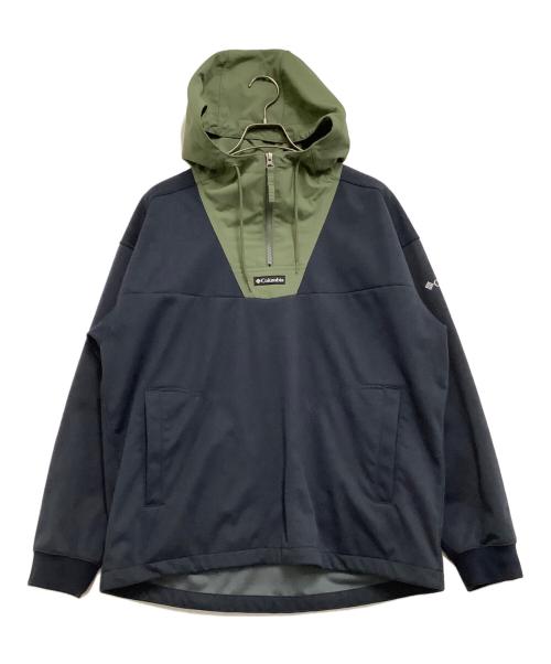 Columbia（コロンビア）Columbia (コロンビア) プルオーバーパーカー グリーン×ブルー サイズ:Sの古着・服飾アイテム
