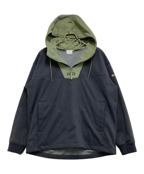 Columbia（コロンビア）Columbia (コロンビア) プルオーバーパーカー グリーン×ブルー サイズ:Sの古着・服飾アイテム