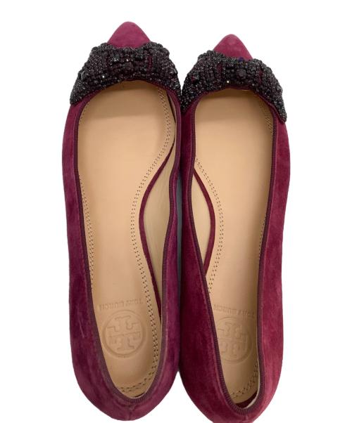 TORY BURCH（トリーバーチ）TORY BURCH (トリーバーチ) フラットパンプス ボルドー サイズ:7.5の古着・服飾アイテム
