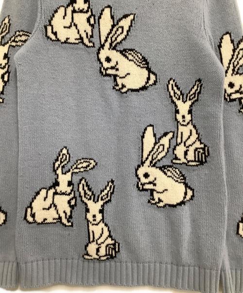 PRADA（プラダ）PRADA (プラダ) 厚手ニット　17AW　ウサギ柄 ブルー サイズ:38の古着・服飾アイテム