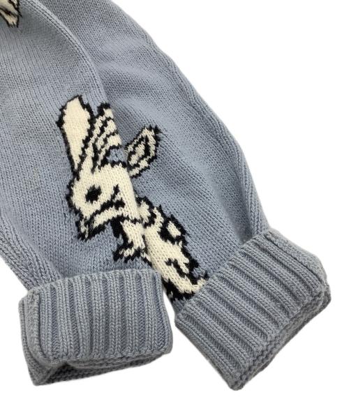 PRADA（プラダ）PRADA (プラダ) 厚手ニット　17AW　ウサギ柄 ブルー サイズ:38の古着・服飾アイテム