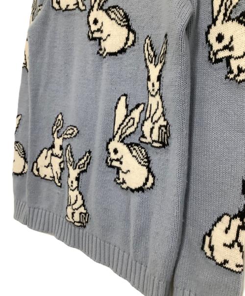 PRADA（プラダ）PRADA (プラダ) 厚手ニット　17AW　ウサギ柄 ブルー サイズ:38の古着・服飾アイテム