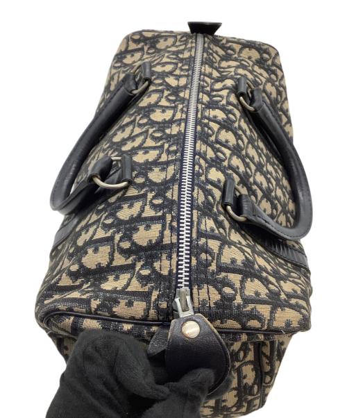 Christian Dior（クリスチャン ディオール）Christian Dior (クリスチャン ディオール) ミニボストンバッグ　トロッター　オールド ベージュ×ネイビーの古着・服飾アイテム