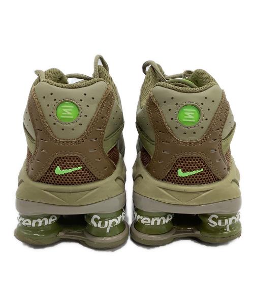 NIKE（ナイキ）NIKE (ナイキ) SUPREME (シュプリーム) スニーカー　Shox Ride 2 カーキ×グリーン サイズ:27.5の古着・服飾アイテム