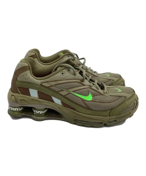 NIKE（ナイキ）NIKE (ナイキ) SUPREME (シュプリーム) スニーカー　Shox Ride 2 カーキ×グリーン サイズ:27.5の古着・服飾アイテム