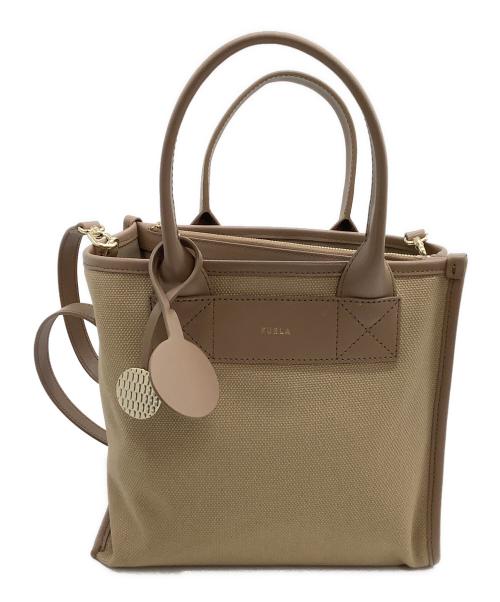 FURLA（フルラ）FURLA (フルラ) 2WAYバッグ DIVIDE IT ベージュの古着・服飾アイテム