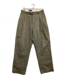 POLO RALPH LAUREN（ポロ・ラルフローレン）の古着「3タックパンツ　	ANDREW PANT」｜カーキ