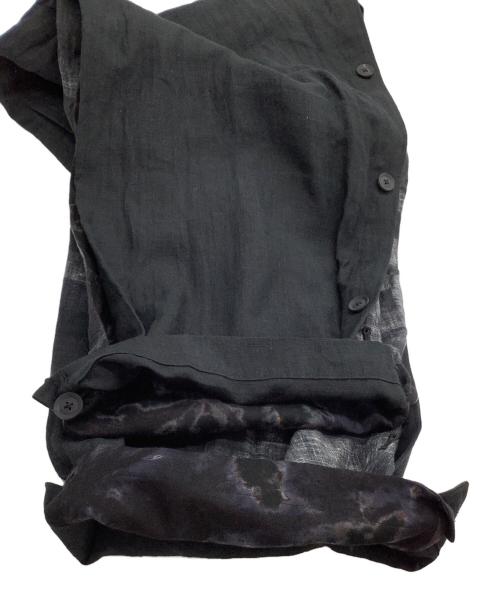 Yohji Yamamoto pour homme（ヨウジヤマモト プールオム）Yohji Yamamoto pour homme (ヨウジヤマモト プールオム) リネンパンツ　21SS ブラック サイズ:3の古着・服飾アイテム