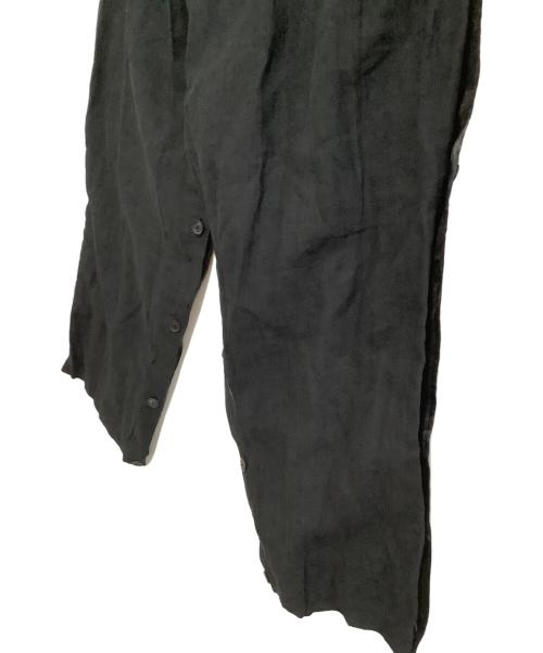 Yohji Yamamoto pour homme（ヨウジヤマモト プールオム）Yohji Yamamoto pour homme (ヨウジヤマモト プールオム) リネンパンツ　21SS ブラック サイズ:3の古着・服飾アイテム