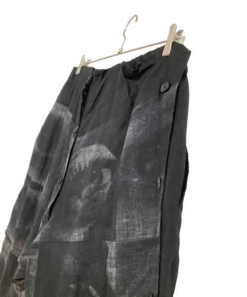 Yohji Yamamoto pour homme（ヨウジヤマモト プールオム）Yohji Yamamoto pour homme (ヨウジヤマモト プールオム) リネンパンツ　21SS ブラック サイズ:3の古着・服飾アイテム