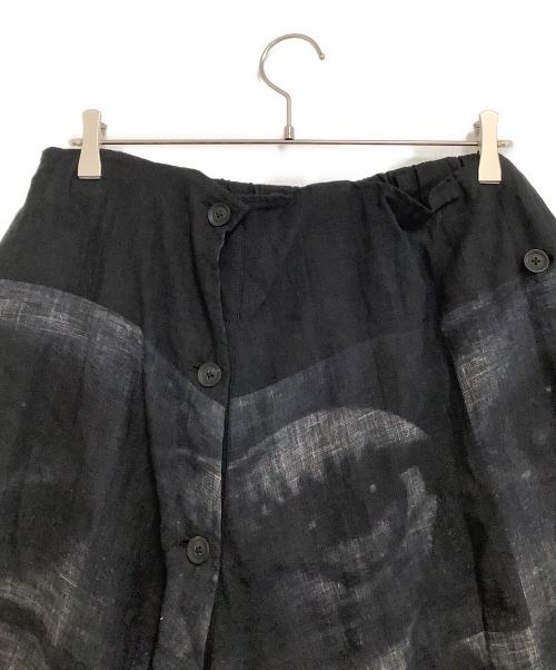 Yohji Yamamoto pour homme（ヨウジヤマモト プールオム）Yohji Yamamoto pour homme (ヨウジヤマモト プールオム) リネンパンツ　21SS ブラック サイズ:3の古着・服飾アイテム