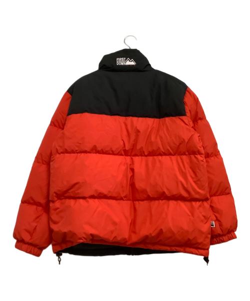 FIRST DOWN（ファーストダウン）FIRST DOWN (ファーストダウン) リバーシブルダウンジャケット レッド×ブラック サイズ:Mの古着・服飾アイテム