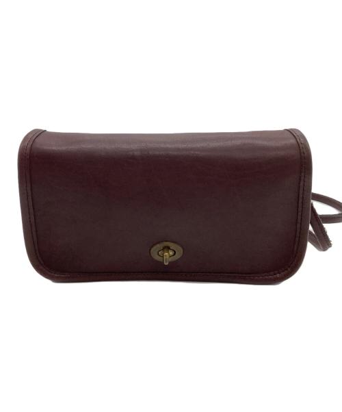 COACH（コーチ）COACH (コーチ) フラップショルダーバッグ　OLD COACH ボルドーの古着・服飾アイテム