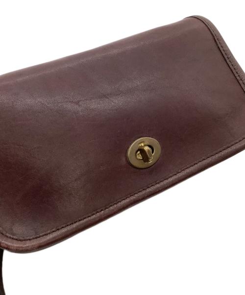 COACH（コーチ）COACH (コーチ) フラップショルダーバッグ　OLD COACH ボルドーの古着・服飾アイテム