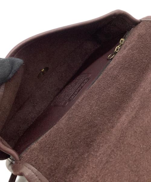 COACH（コーチ）COACH (コーチ) フラップショルダーバッグ　OLD COACH ボルドーの古着・服飾アイテム