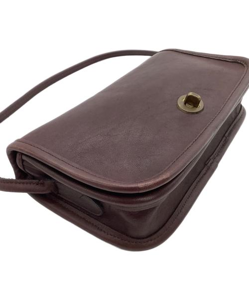 COACH（コーチ）COACH (コーチ) フラップショルダーバッグ　OLD COACH ボルドーの古着・服飾アイテム