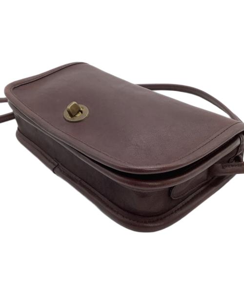 COACH（コーチ）COACH (コーチ) フラップショルダーバッグ　OLD COACH ボルドーの古着・服飾アイテム