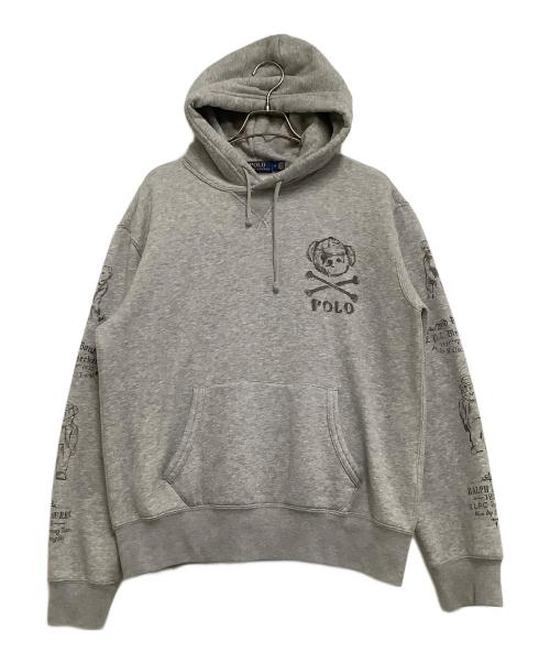 POLO RALPH LAUREN（ポロ・ラルフローレン）POLO RALPH LAUREN (ポロ・ラルフローレン) 裏起毛スウェット　スケッチ グレー サイズ:Mの古着・服飾アイテム
