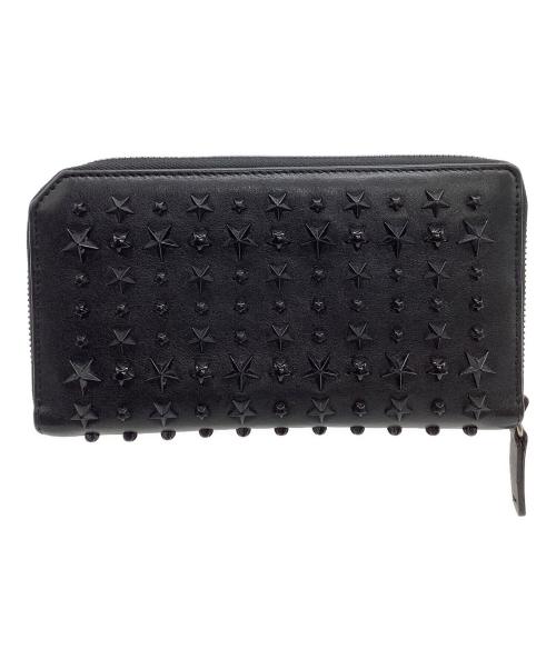 JIMMY CHOO（ジミーチュウ）JIMMY CHOO (ジミーチュウ) ラウンドファスナー財布 ブラックの古着・服飾アイテム