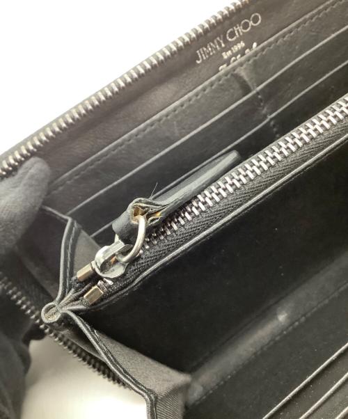 JIMMY CHOO（ジミーチュウ）JIMMY CHOO (ジミーチュウ) ラウンドファスナー財布 ブラックの古着・服飾アイテム