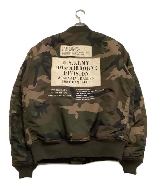 AVIREX（アヴィレックス）AVIREX (アヴィレックス) MA-1ジャケット　迷彩 カーキ サイズ:2XLの古着・服飾アイテム