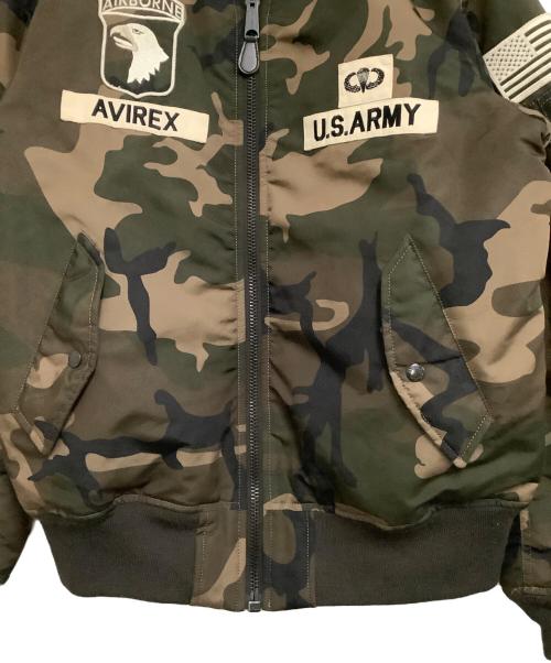 AVIREX（アヴィレックス）AVIREX (アヴィレックス) MA-1ジャケット　迷彩 カーキ サイズ:2XLの古着・服飾アイテム