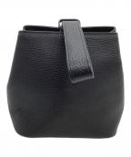 Hush Tugハッシュタグ）の古着「レザー巾着バッグ」｜ブラック