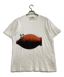 TRADING MUSEUM COMME des GARCONS（トレーディングミュージアムコムデギャルソン）の古着「半袖Tシャツ」｜ホワイト×カーキ