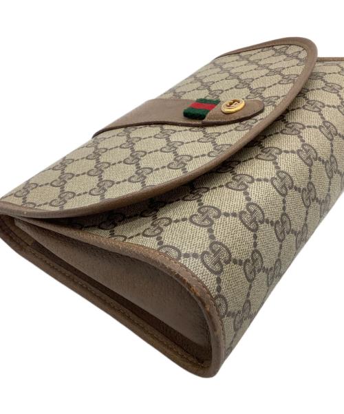 GUCCI（グッチ）GUCCI (グッチ) クラッチバッグ　OLD GUCCI ブラウンの古着・服飾アイテム