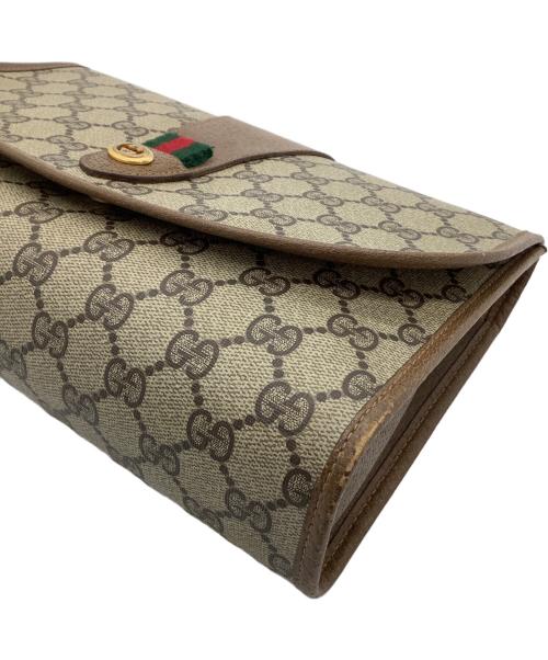 GUCCI（グッチ）GUCCI (グッチ) クラッチバッグ　OLD GUCCI ブラウンの古着・服飾アイテム