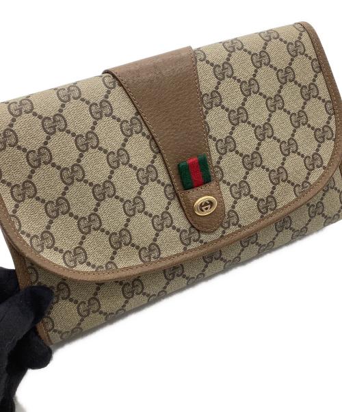 GUCCI（グッチ）GUCCI (グッチ) クラッチバッグ　OLD GUCCI ブラウンの古着・服飾アイテム