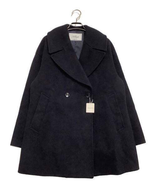 NOLLEY'S（ノーリーズ）NOLLEY'S (ノーリーズ) SP140リバーコート起毛メルトン仕上げ ネイビー サイズ:38 未使用品の古着・服飾アイテム