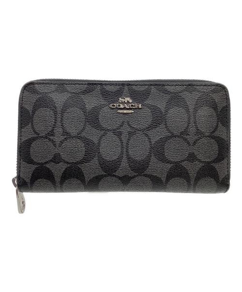 COACH（コーチ）COACH (コーチ) ロングジップアラウンドウォレット ブラックの古着・服飾アイテム