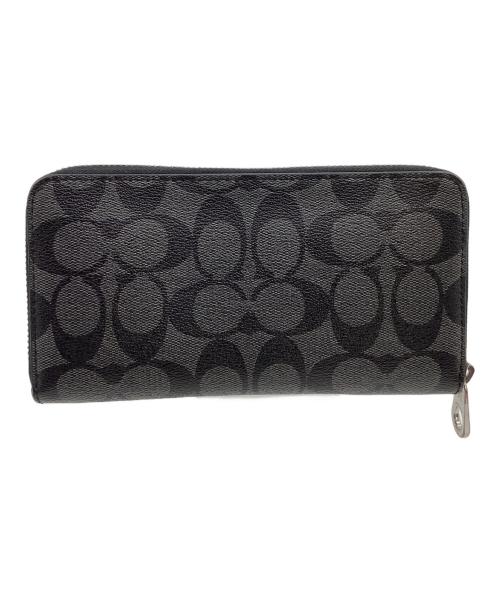 COACH（コーチ）COACH (コーチ) ロングジップアラウンドウォレット ブラックの古着・服飾アイテム