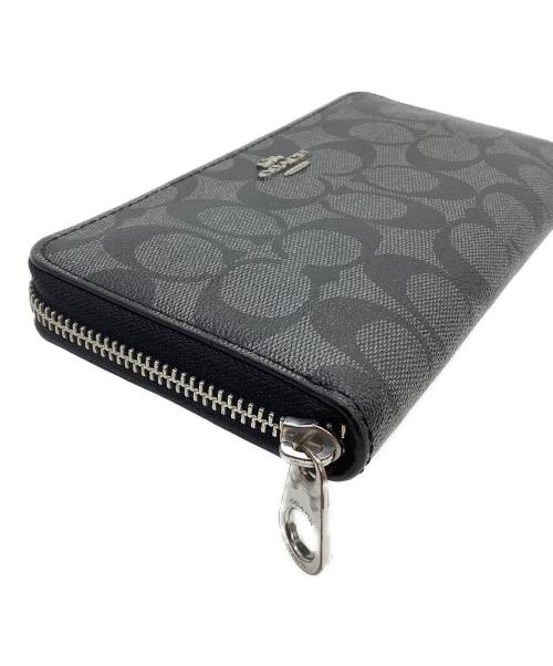 COACH（コーチ）COACH (コーチ) ロングジップアラウンドウォレット ブラックの古着・服飾アイテム
