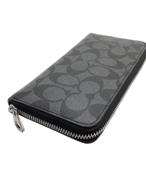 COACH（コーチ）COACH (コーチ) ロングジップアラウンドウォレット ブラックの古着・服飾アイテム