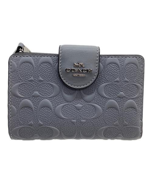 COACH（コーチ）COACH (コーチ) 2つ折り財布 シグネチャー スカイブルーの古着・服飾アイテム