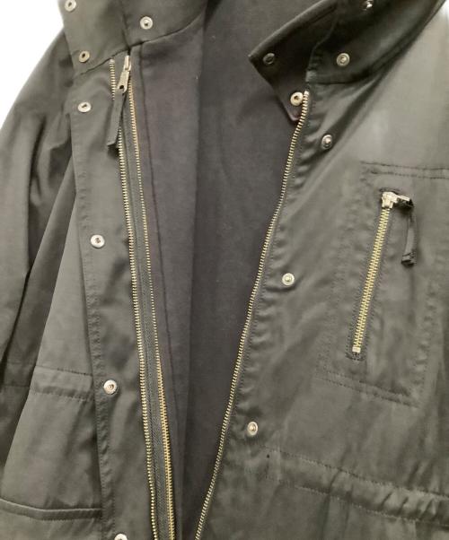 INDIVI（インディヴィ）INDIVI (インディヴィ) リブフード×スタンドダウンコート ブラック サイズ:42の古着・服飾アイテム